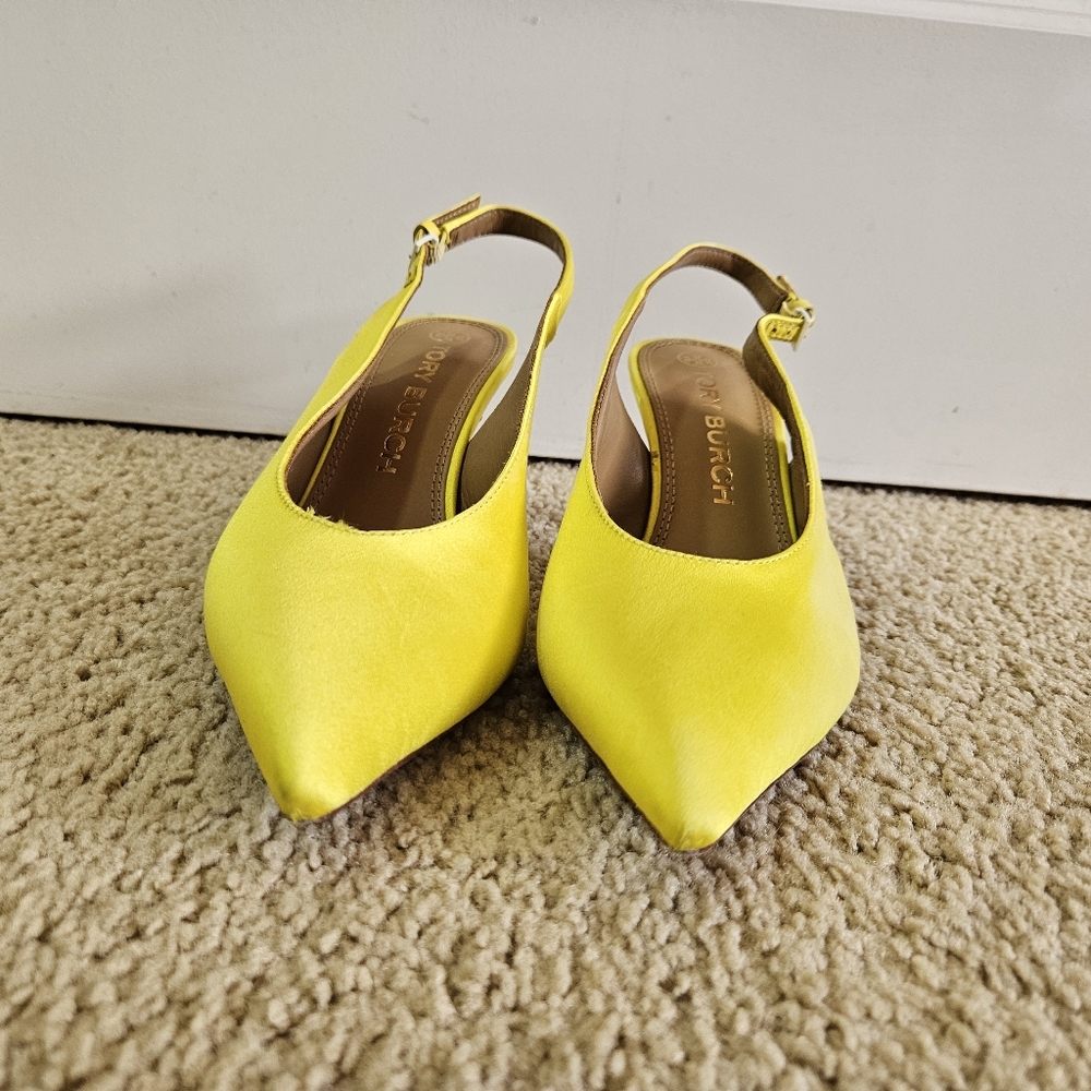 Tory Burch Elegant Pointed Slingback Pumps Size 9M - Picture 7 of 12